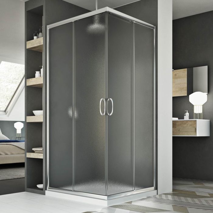 Box doccia angolare modello Young H 185 con vetro stampato