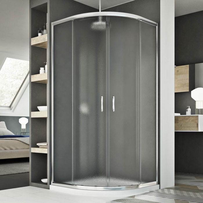 Box doccia semicircolare modello Young H 185 con vetro stampato