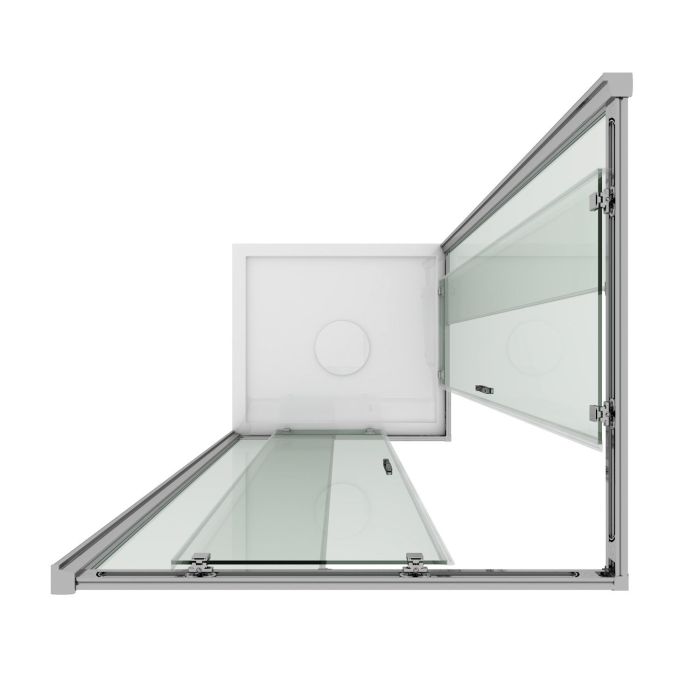 Box doccia angolare modello Young H 185 con vetro trasparente