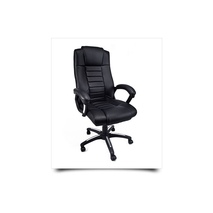 Notek Revolution Poltrona Ufficio Ergonomica Girevole In Ecopelle - Regolabile In Altezza, Dondolo, Supporto Lombare, Base Nylon, Portata 120 Kg
