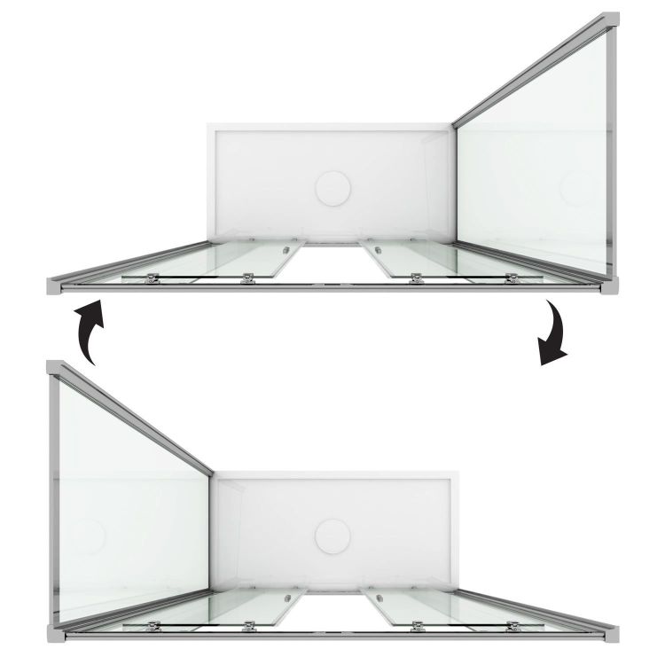 Box Doccia 80x170 CM H198 vetro stampato modello Green 2 Ante
