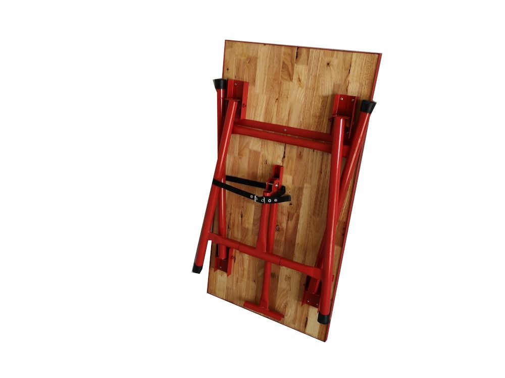 Banco tavolo lavoro pieghevole in legno e acciaio officina fai da te Dimensioni 120 x 62,5 x 83 cm 
