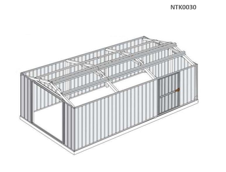 Box in Acciaio Zincato 3.60 x 5.14 m x h2.30 m - 320 KG - 18 metri quadri - BIANCO
