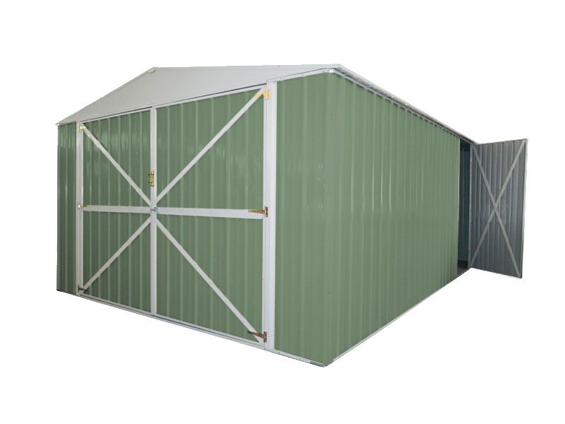Box in Acciaio Zincato 3.60 x 5.14 m x h2.30 m - 320 KG - 18 metri quadri - VERDE