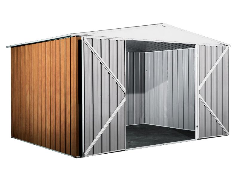 Box in Acciaio Zincato 3.60 x 2.60 m x h2.12 m  - 130 KG - 9,1 metri quadri - LEGNO