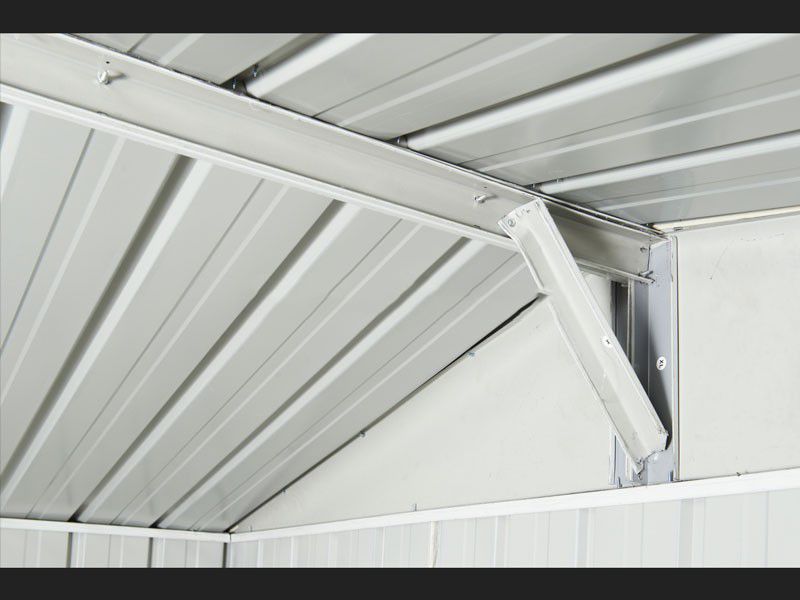 Box in Acciaio Zincato 2.76 x 2.60 m x h2.12 m - 110 KG – 6,76 metri quadri - BIANCO