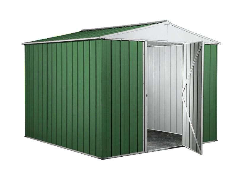 Box in Acciaio Zincato 2.76 x 2.60 m x h2.12 m - 110 KG – 7,2 metri quadri - VERDE 