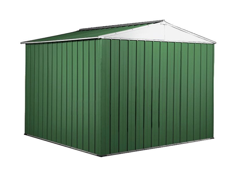 Box in Acciaio Zincato 2.76 x 2.60 m x h2.12 m - 110 KG – 7,2 metri quadri - VERDE 