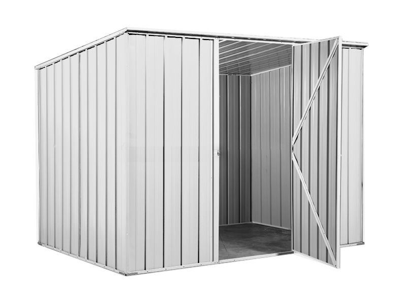 Box in Acciaio Zincato 2.60 x 1.85 m x h1.92 m - 85 KG – 4,55 metri quadri - BIANCO