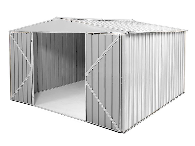 Box in Acciaio Zincato 3.60 x 3.45 m x h2.12 m - 150 KG – 12,25 metri quadri - BIANCO