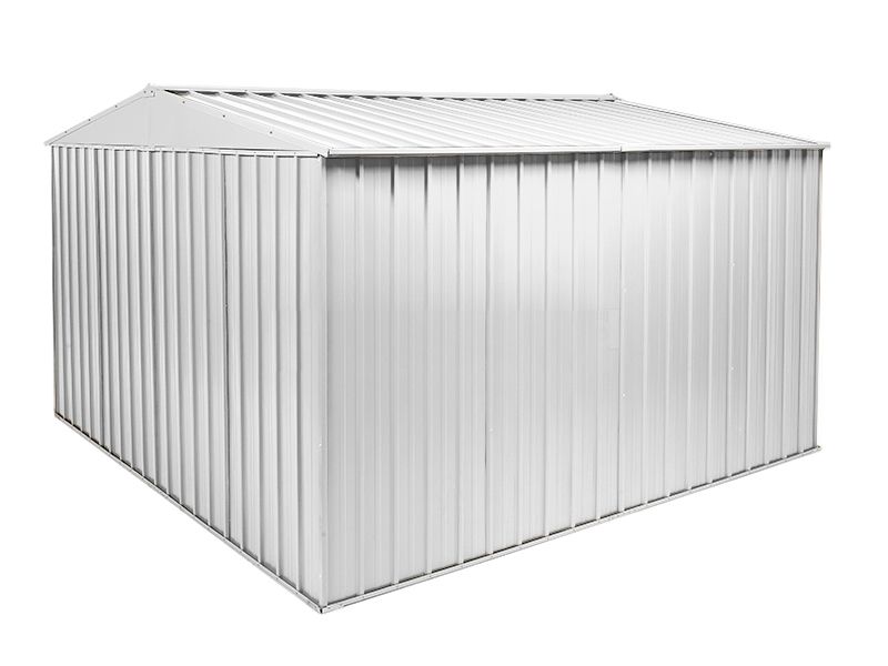 Box in Acciaio Zincato 3.60 x 3.45 m x h2.12 m - 150 KG – 12,25 metri quadri - BIANCO