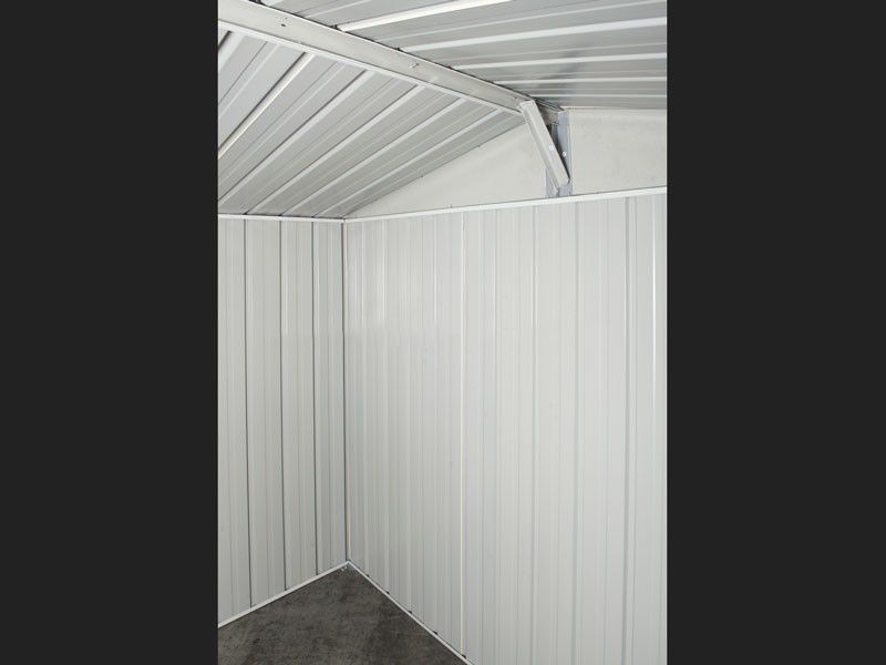 Box in Acciaio Zincato 3.60 x 3.45 m x h2.12 m - 150 KG – 12,25 metri quadri - BIANCO