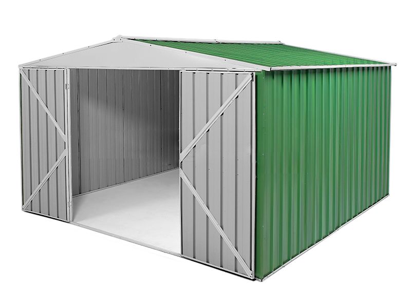 Box in Acciaio Zincato 3.60 x 3.45 m x h2.12 m - 150 KG – 12,25 metri quadri - VERDE
