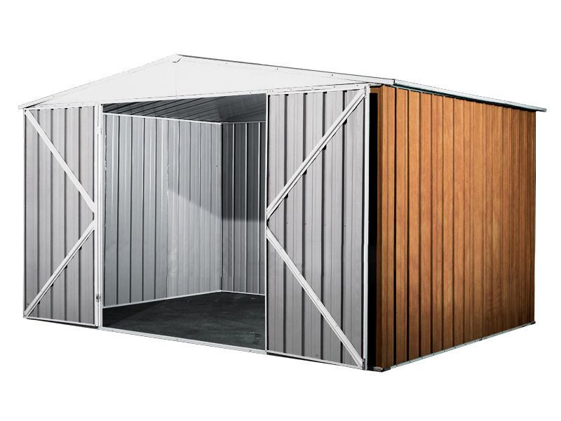 Box in Acciaio Zincato 3.60 x 3.45 m x h2.12 m - 150 KG – 12,25 metri quadri - LEGNO