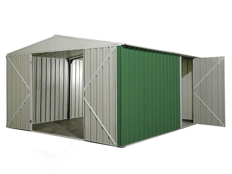Box in Acciaio Zincato 3.60 x 4.30 m x h2.10 m - 185 KG - 15 metri quadri - VERDE