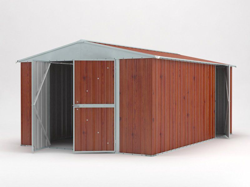 Box in Acciaio Zincato 3.60 x 4.30 m x h2.10 m - 185 KG - 15 metri quadri - LEGNO