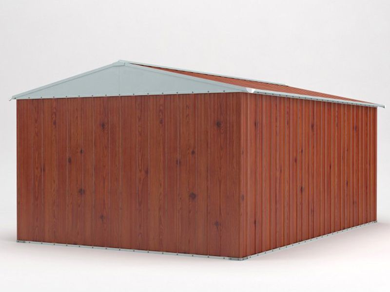 Box in Acciaio Zincato 3.60 x 4.30 m x h2.10 m - 185 KG - 15 metri quadri - LEGNO
