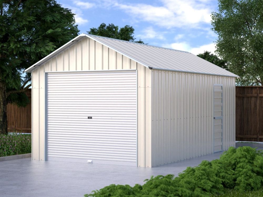 Box in Acciaio Zincato 3.60 x 6.10 m x h 3.15 m - 470 KG - 21.96 metri quadri - BEIGE