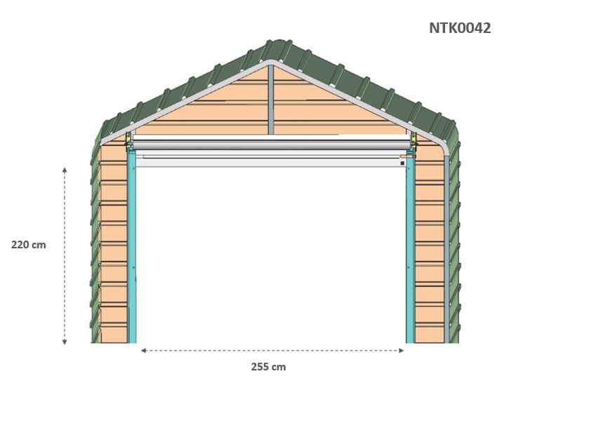 Box in Acciaio Zincato 3.60 x 6.10 m x h 3.15 m - 470 KG - 21.96 metri quadri - BEIGE