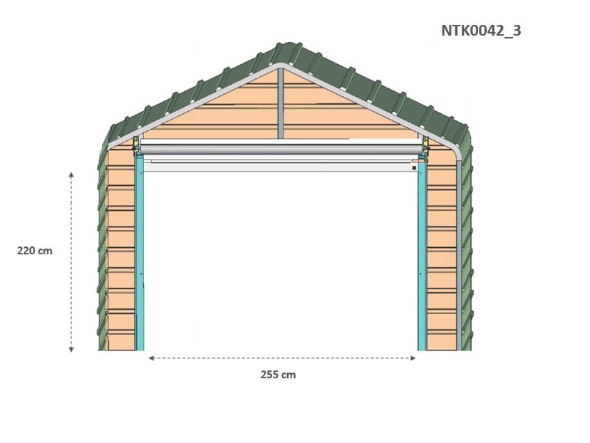 Box in Acciaio Zincato 3.60 x 10.66 m x h 3.15 m - 747 KG - 38.37 metri quadri - BEIGE