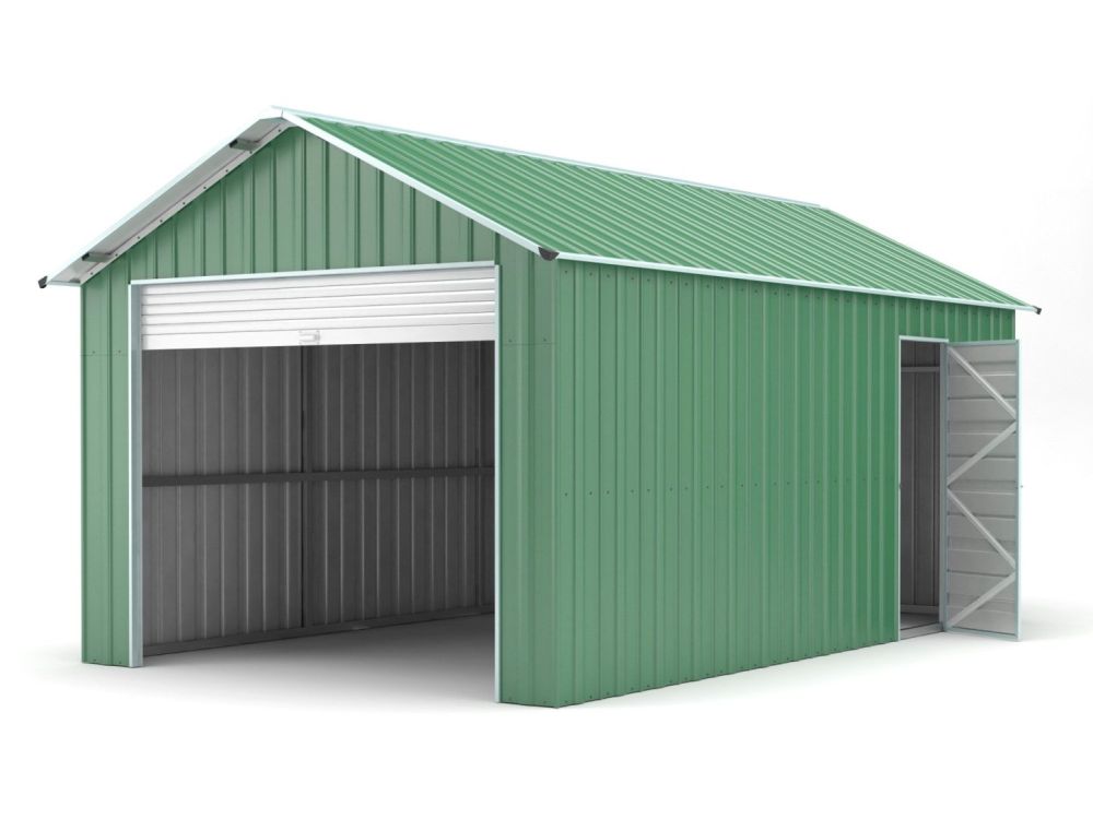 Box in Acciaio Zincato 3.60 x 6.10 m x h 3.15 m - 470 KG - 21.96 metri quadri - VERDE