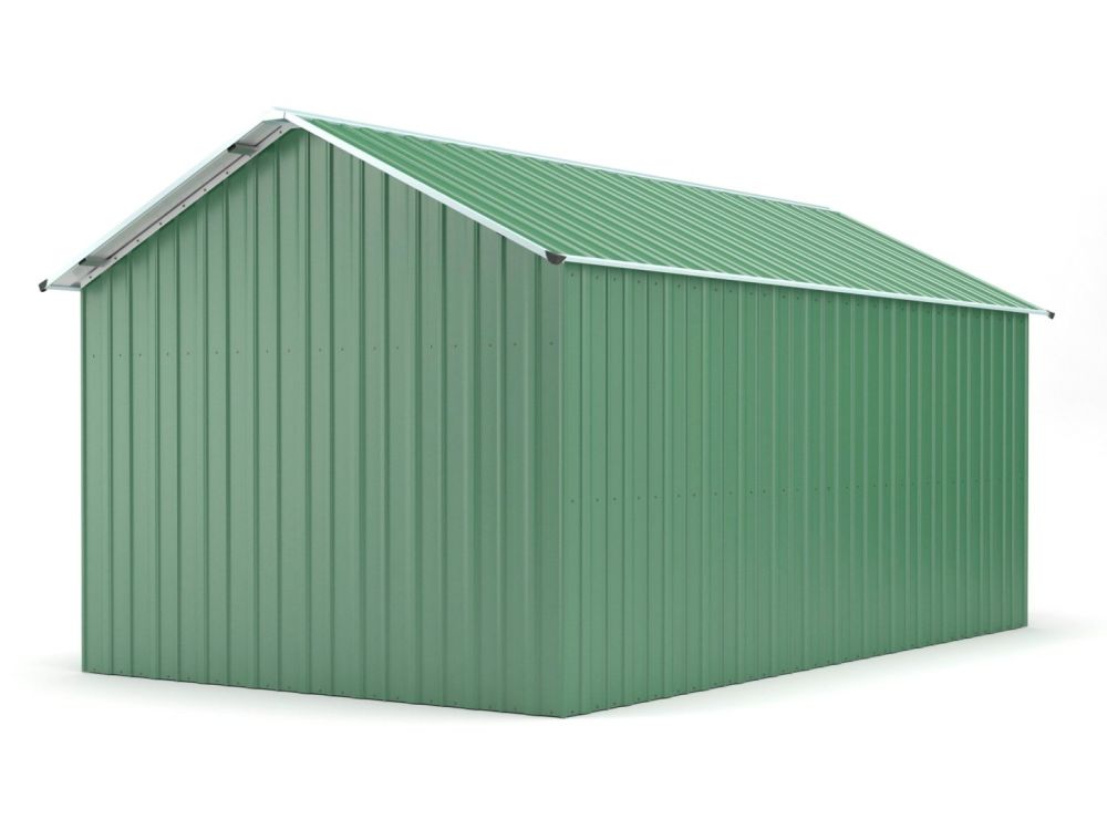 Box in Acciaio Zincato 3.60 x 6.10 m x h 3.15 m - 470 KG - 21.96 metri quadri - VERDE