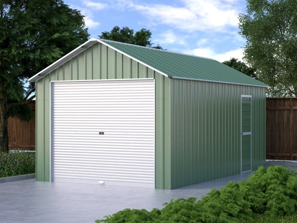 Box in Acciaio Zincato 3.60 x 7.60 m x h3.07 m - 562 KG - 27.4 metri quadri - VERDE