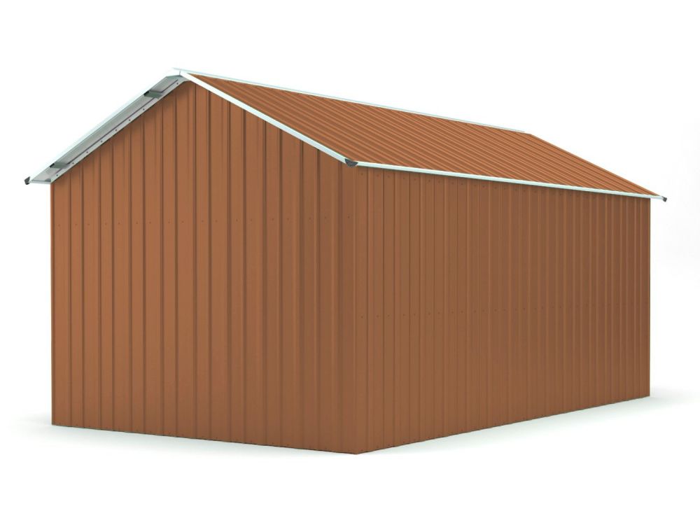 Box in Acciaio Zincato 3.60 x 6.10 m x h 3.15 m - 470 KG - 21.96 metri quadri - LEGNO