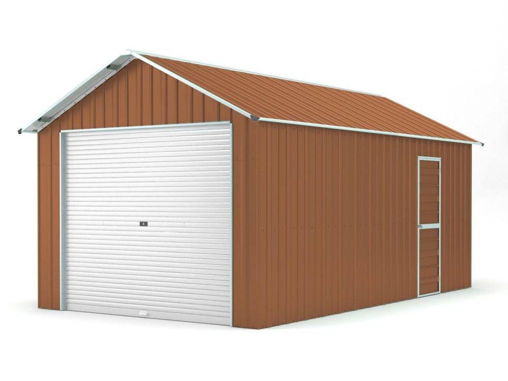Box in Acciaio Zincato 3.60 x 7.62 m x h 3.15 m - 562 KG - 27.43 metri quadri - LEGNO