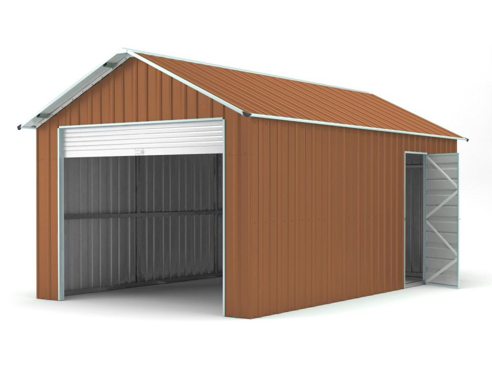 Box in Acciaio Zincato 3.60 x 7.62 m x h 3.15 m - 562 KG - 27.43 metri quadri - LEGNO