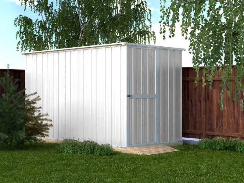 Box in Acciaio Zincato 1.75 x 3.07 m x h1.82 m - 95 KG - 5,4 metri quadri - BIANCO 