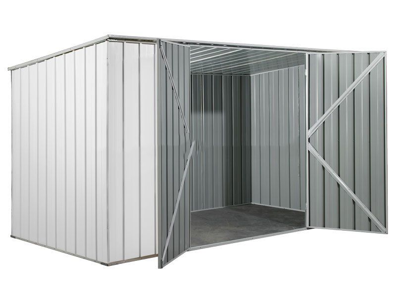 Box in Acciaio Zincato 3.45 x 1.86 m x h1.92 m - 98 KG – 6,0 metri quadri - BIANCO