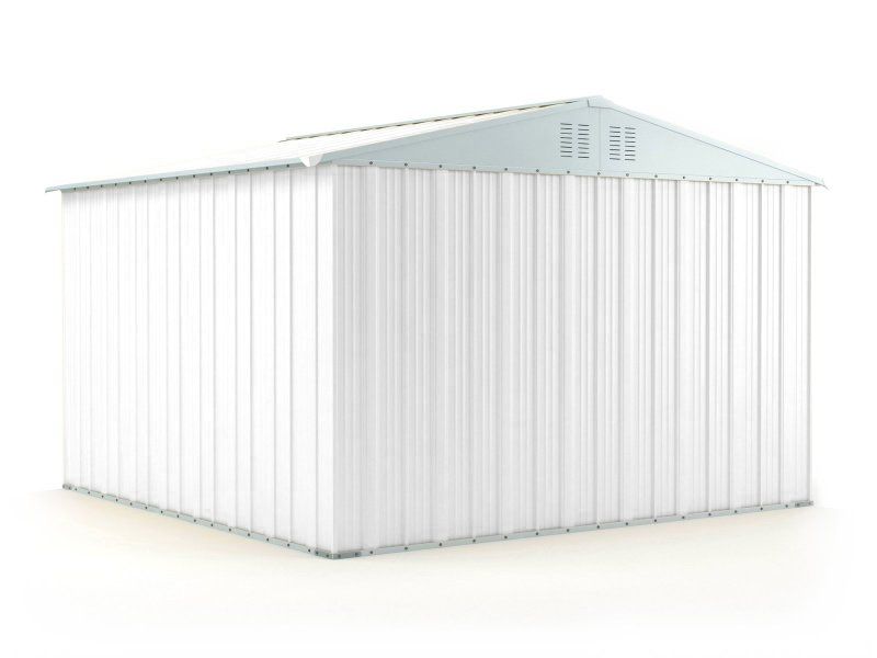 Box in Acciaio Zincato 3.27 x 3.07 m x h2.17 m - 145 KG – 9,4 metri quadri - BIANCO