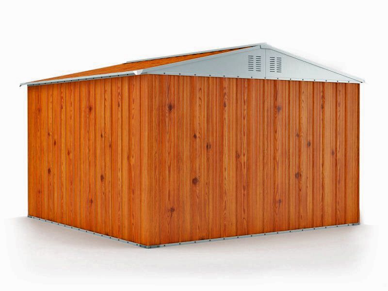 Box in Acciaio Zincato 3.27 x 3.07 m x h2.17 m - 145 KG – 9,4 metri quadri - LEGNO