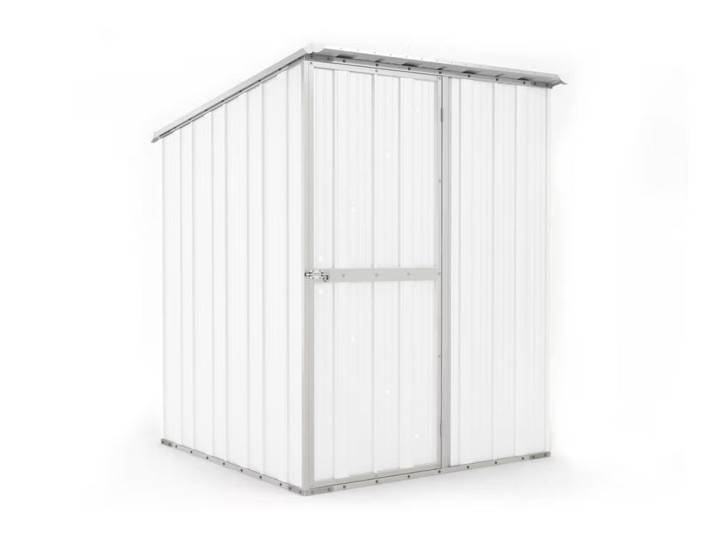 Box in Acciaio Zincato Casetta da Giardino in Lamiera 1.55 x 1.75 m x h2.02 m - 60 KG – 2.71 metri quadri - BIANCO
