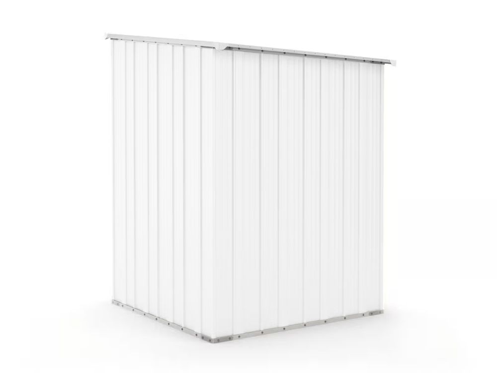 Box in Acciaio Zincato Casetta da Giardino in Lamiera 1.55 x 1.75 m x h2.02 m - 60 KG – 2.71 metri quadri - BIANCO