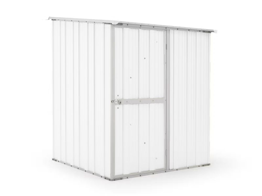 Box in Acciaio Zincato Casetta da Giardino in Lamiera 1.55 x 1.75 m x h2.02 m - 60 KG – 2.71 metri quadri - BIANCO