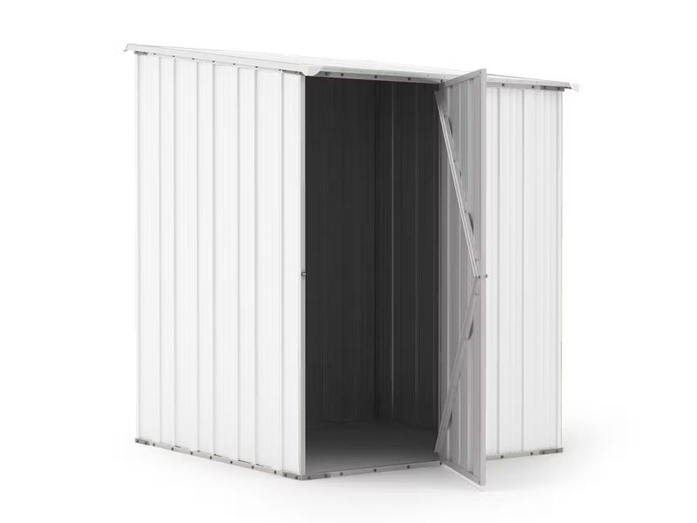 Box in Acciaio Zincato Casetta da Giardino in Lamiera 1.55 x 1.75 m x h2.02 m - 60 KG – 2.71 metri quadri - BIANCO