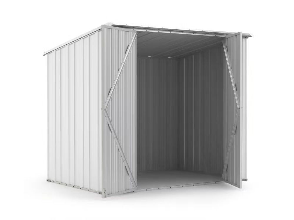 Box in Acciaio Zincato Casetta da Giardino in Lamiera 2.31 x 1.75 m x h2.02 m - 81 KG – 4.04 metri quadri - BIANCO