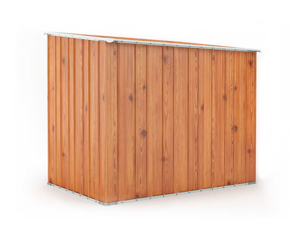 Box in Acciaio Zincato Casetta da Giardino in Lamiera 2.31 x 1.75 m x h2.02 m - 81 KG – 4.04 metri quadri - LEGNO