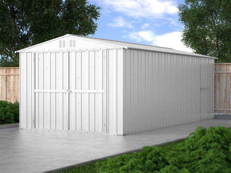 Box in Acciaio Zincato 3.27 x 6.11 m x h2.35 m - 346 KG – 19 metri quadri - BIANCO