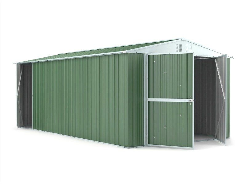 Box in Acciaio Zincato 3.27 x 6.11 m x h2.35 m - 346 KG – 19 metri quadri - VERDE