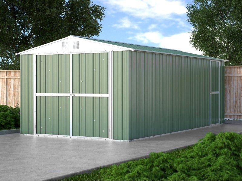 Box in Acciaio Zincato 3.27 x 6.11 m x h2.35 m - 346 KG – 19 metri quadri - VERDE
