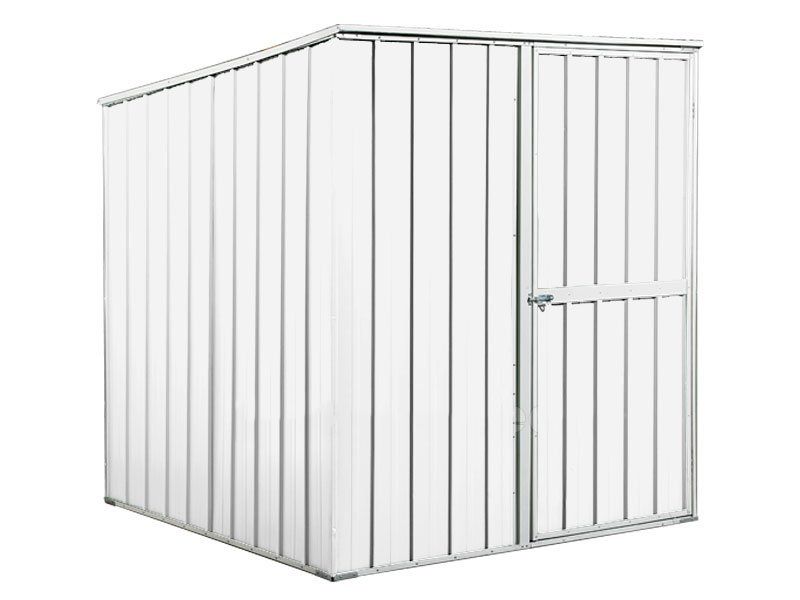 Box in Acciaio Zincato Casetta da Giardino in Lamiera 1.75 x 1.85 m x h1.92 m - 70 KG - 3,24 metri quadri - BIANCO