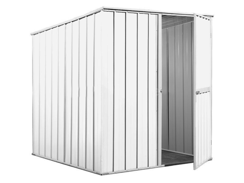 Box in Acciaio Zincato Casetta da Giardino in Lamiera 1.75 x 1.85 m x h1.92 m - 70 KG - 3,24 metri quadri - BIANCO