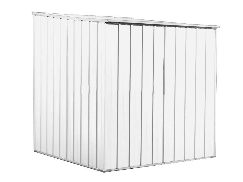 Box in Acciaio Zincato Casetta da Giardino in Lamiera 1.75 x 1.85 m x h1.92 m - 70 KG - 3,24 metri quadri - BIANCO