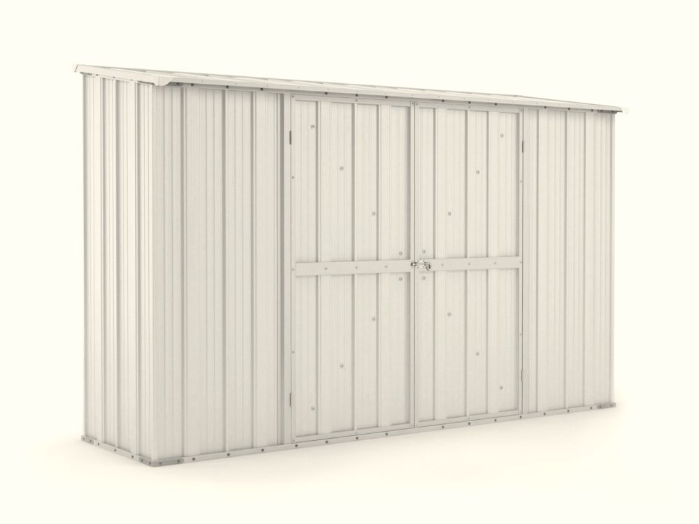 Box in Acciaio Zincato 3.07 x 1.00 m x h1.92 m - 75 KG - 3.07 metri quadri - BIANCO