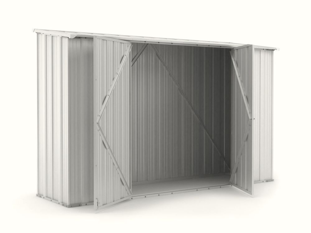 Box in Acciaio Zincato 3.07 x 1.00 m x h1.92 m - 75 KG - 3.07 metri quadri - BIANCO