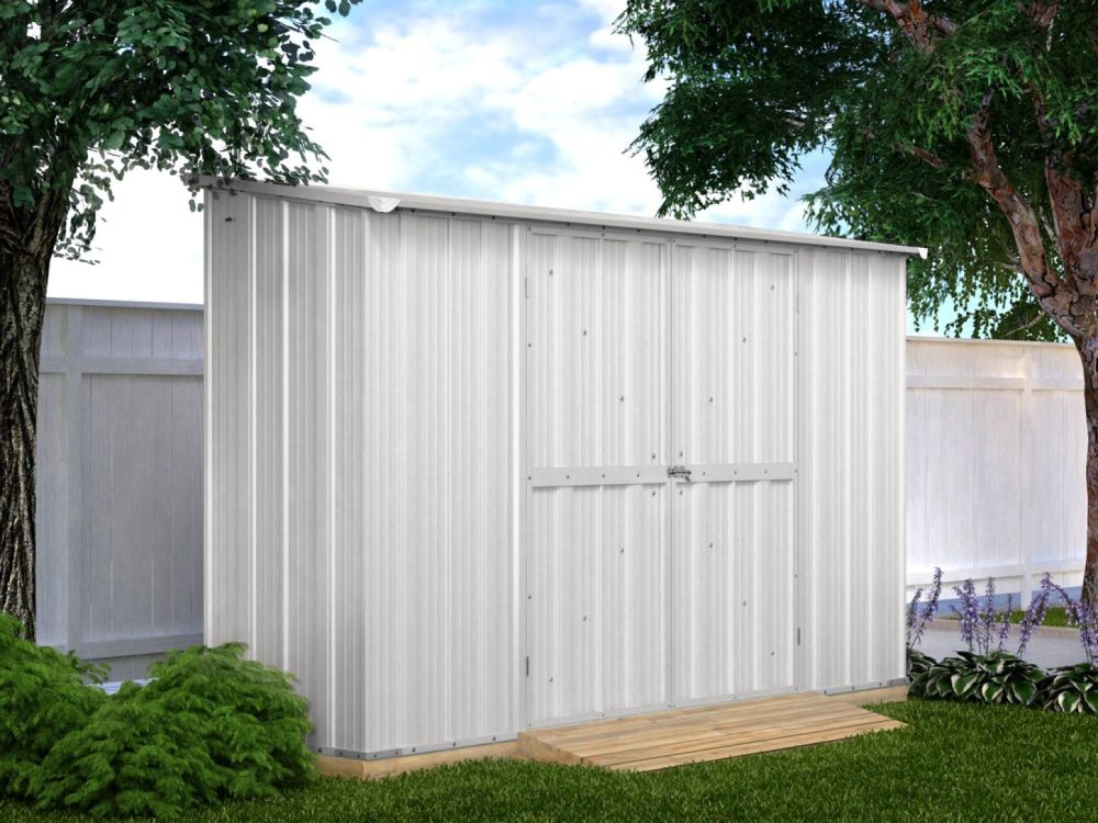 Box in Acciaio Zincato 3.07 x 1.00 m x h1.92 m - 75 KG - 3.07 metri quadri - BIANCO