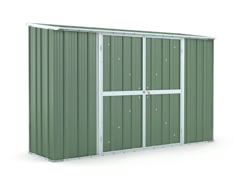 Box in Acciaio Zincato 3.07 x 1.00 m x h1.92 m - 75 KG - 3.07 metri quadri - VERDE